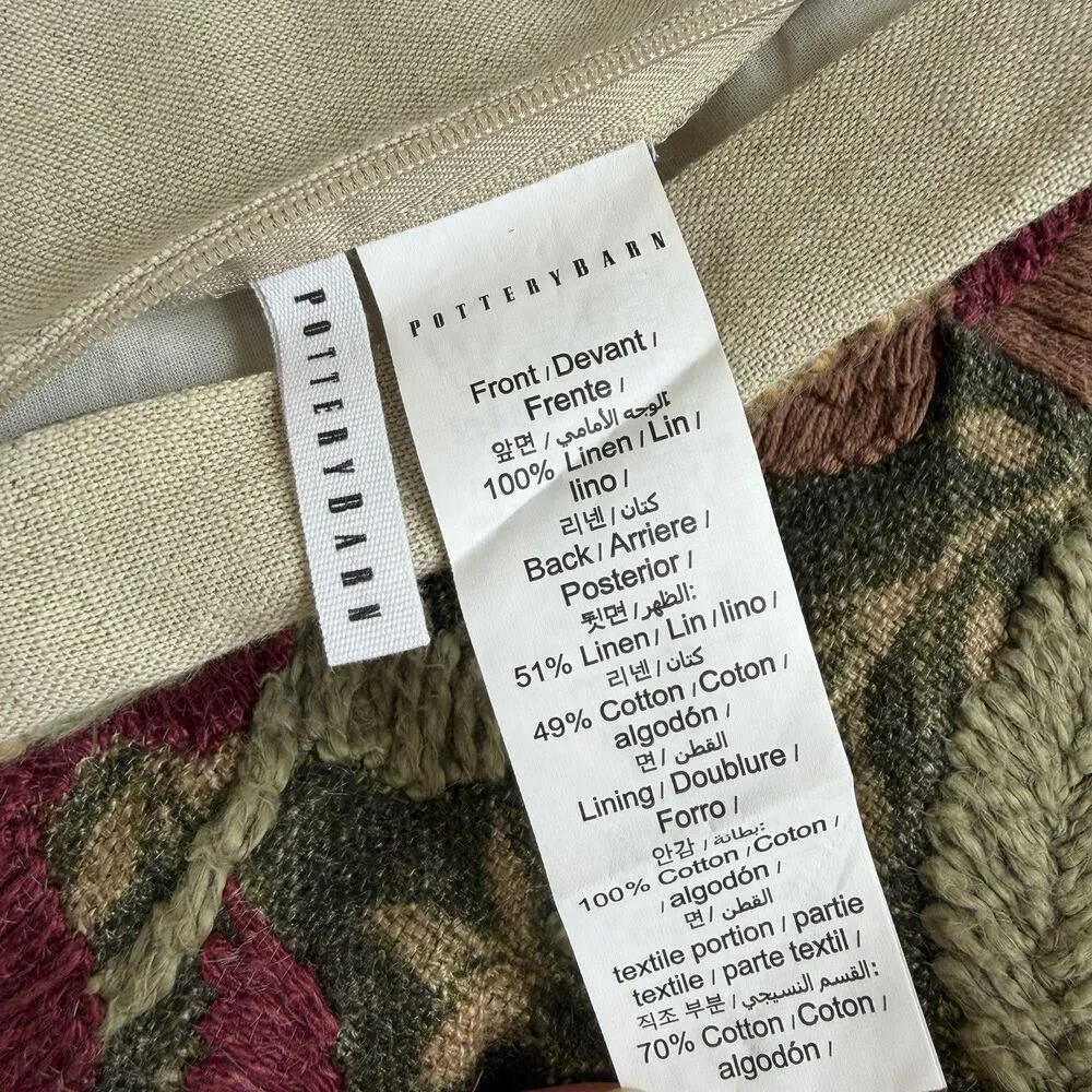 NWOT Pottery Barn Maret Embroidered Floral 22